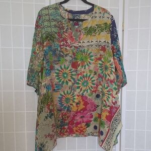 Johnny Was Silk Tunic